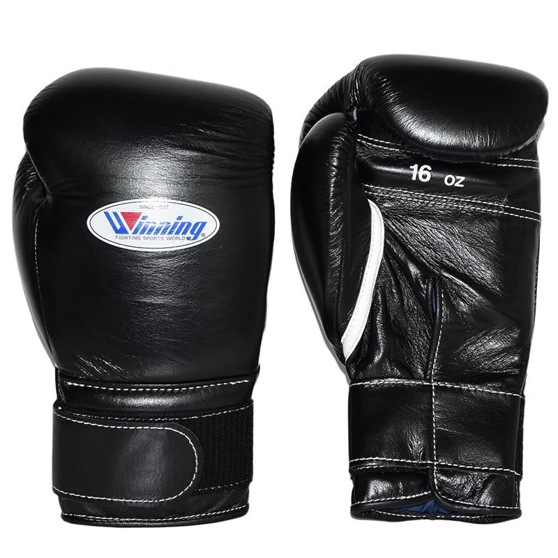 Winning Velcro Boxing Gloves Black