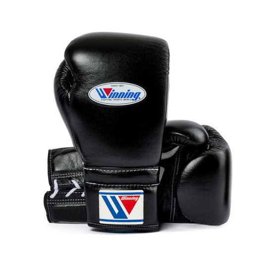 Winning Lace-Up Boxing Gloves Black