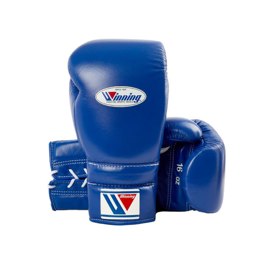 Winning Lace-Up Boxing Gloves Blue