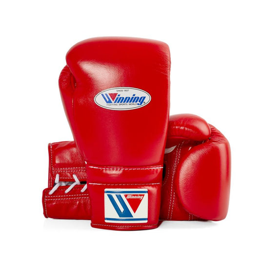 Winning Lace-Up Boxing Gloves Red