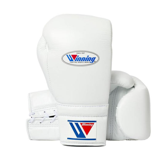 Winning Lace-Up Boxing Gloves White