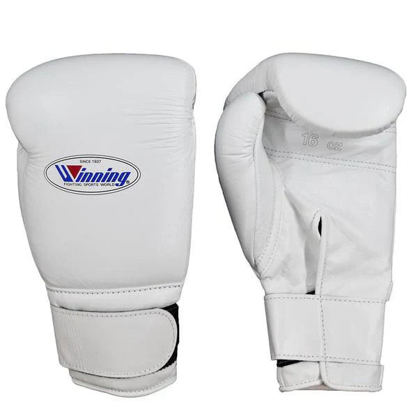 Winning Velcro Boxing Gloves White