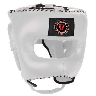 Fear The Fighter Traditional Headgear With Face-Saver Bar