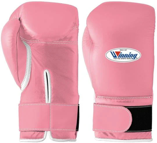 Winning Velcro Boxing Gloves Pink