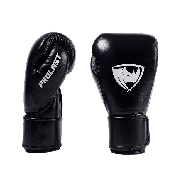 Prolast PG Professional Boxing Gloves Charcoal Black - Velcro ( Hand Made )