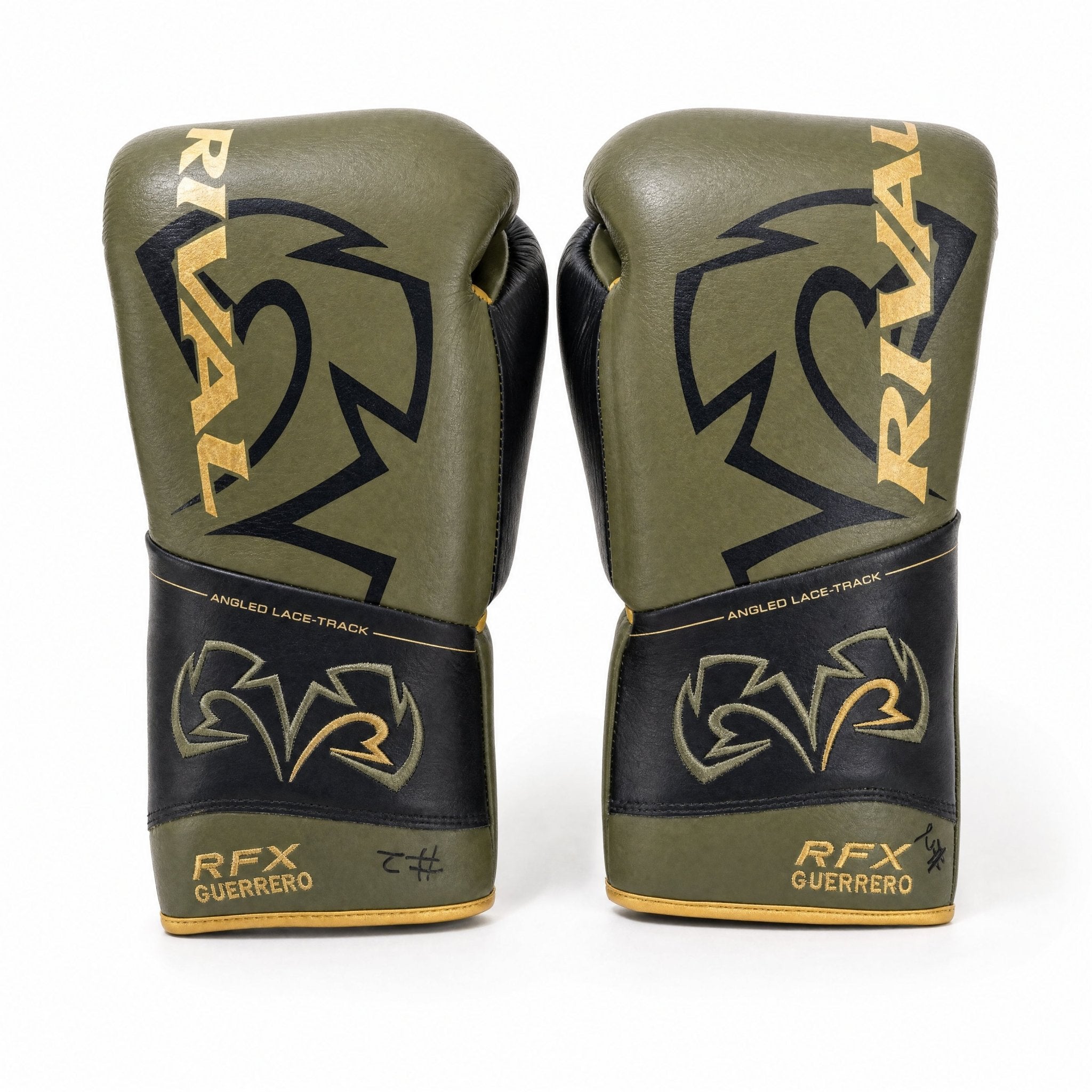 Rival RFX-Guerrero Pro Fight Gloves HDE-F – Army Green & Black Custom Colorway – 10oz