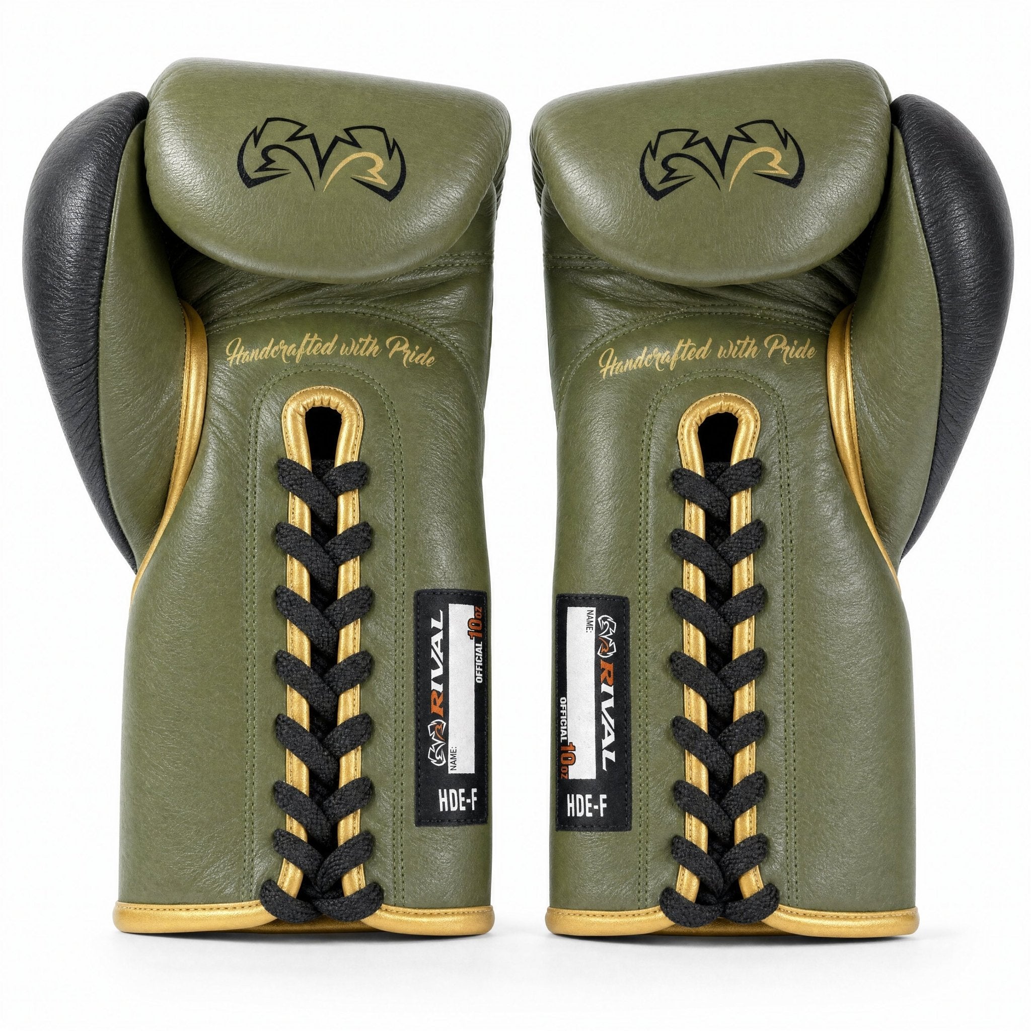 Rival RFX-Guerrero Pro Fight Gloves HDE-F – Army Green & Black Custom Colorway – 10oz
