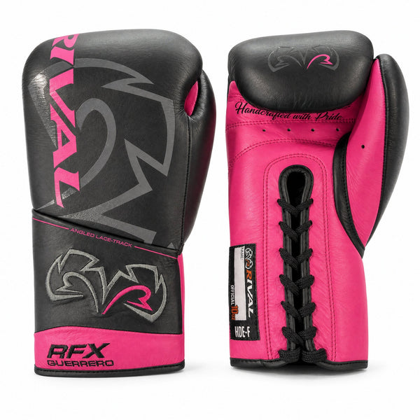 Rival RFX-Guerrero Pro Fight Gloves HDE-F – Black & Pink Custom Colorway – 10oz