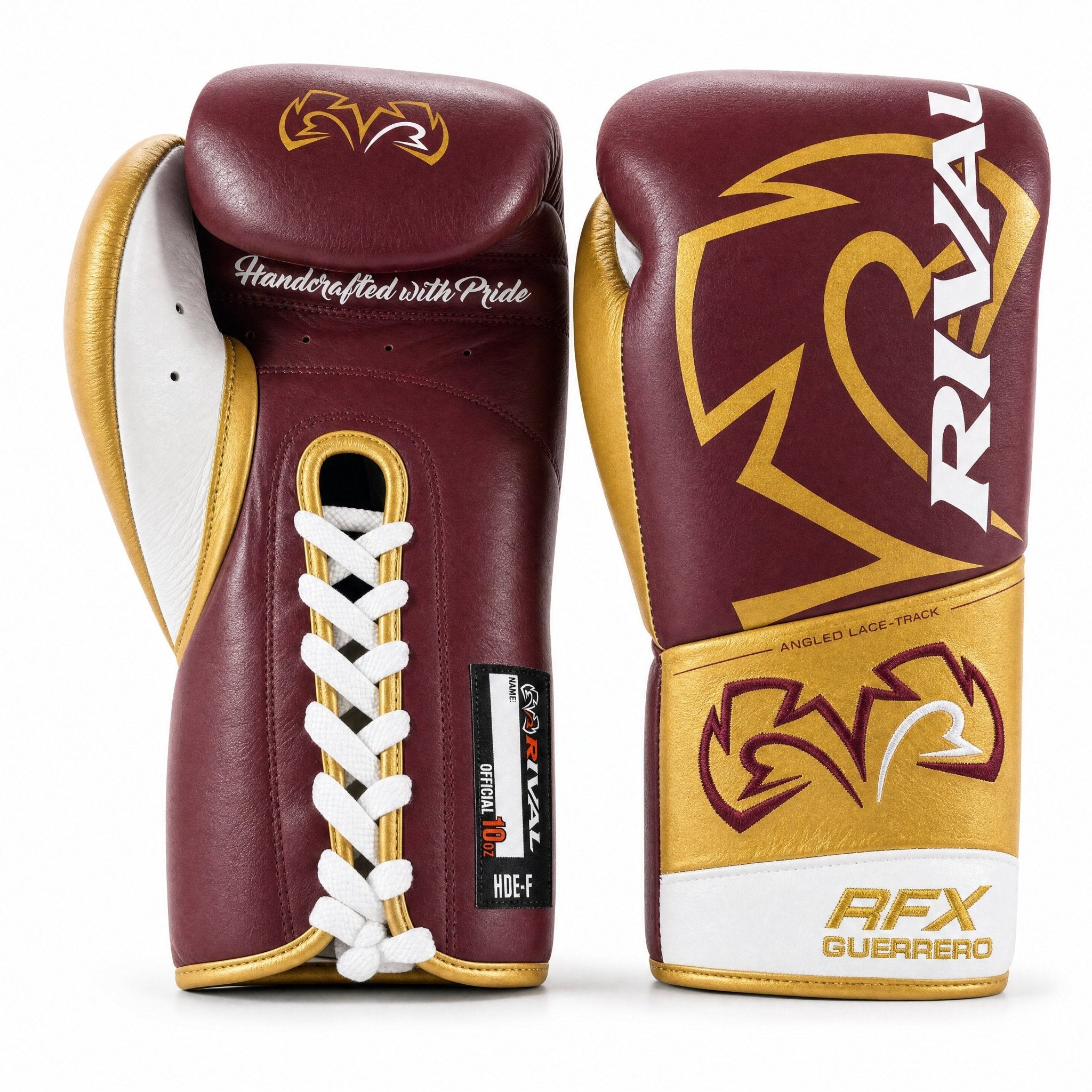 Rival RFX-Guerrero Pro Fight Gloves HDE-F – Maroon & Gold Custom Colorway – 10oz
