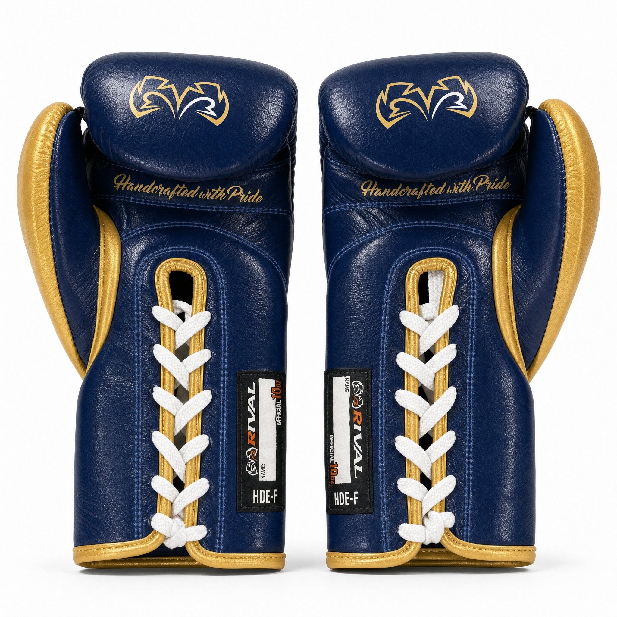 Rival RFX-Guerrero Pro Fight Gloves HDE-F – Navy & Gold Custom Colorway – 10oz