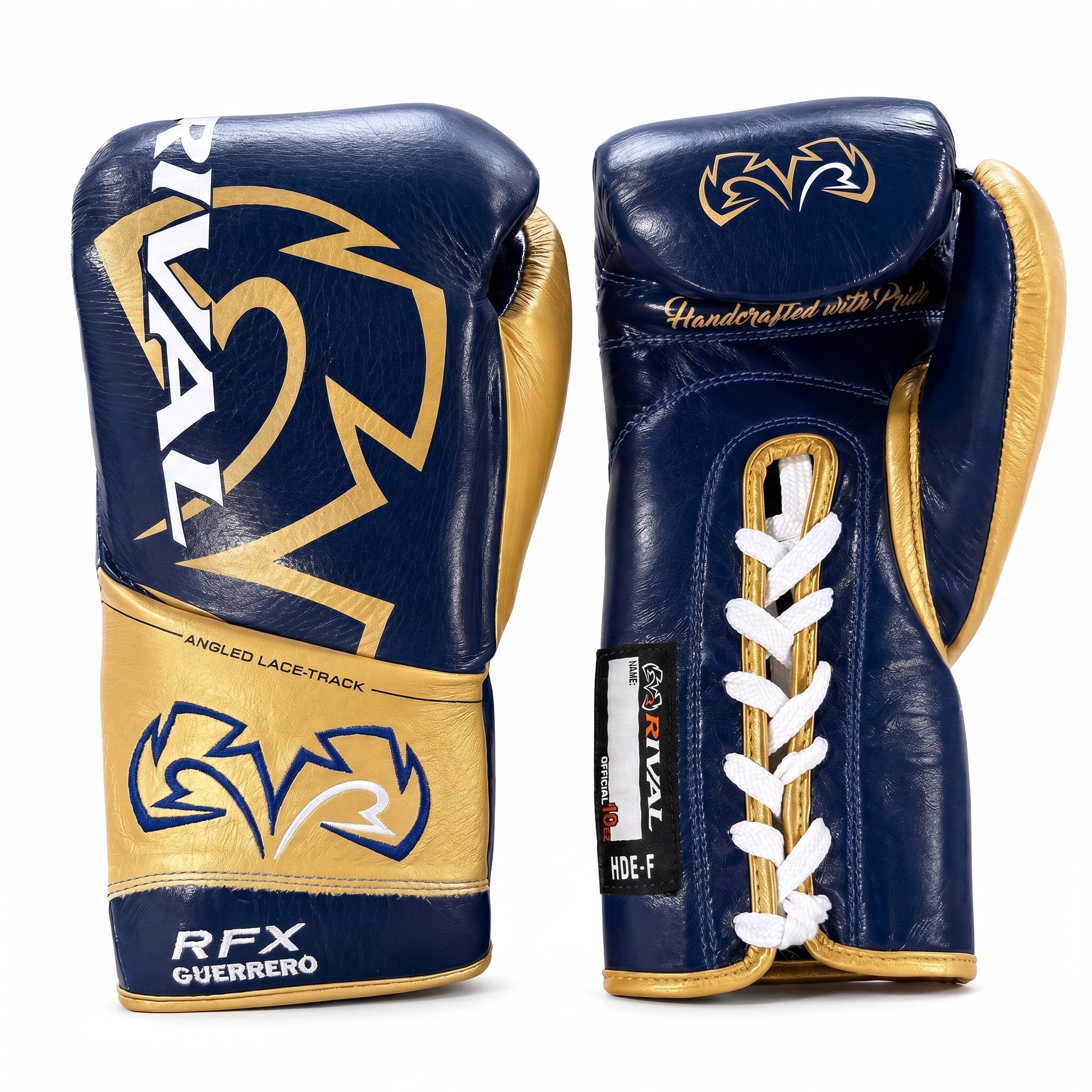 Rival RFX-Guerrero Pro Fight Gloves HDE-F – Navy & Gold Custom Colorway – 10oz