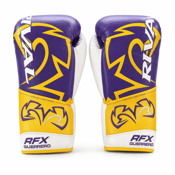 Rival RFX-Guerrero Pro Fight Gloves SF-H – Purple & Gold Custom Colorway – 10oz