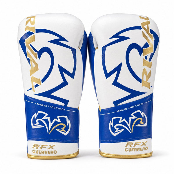 Rival RFX-Guerrero Pro Fight Gloves SF-H – Royal Blue & Gold Custom Colorway – 8oz