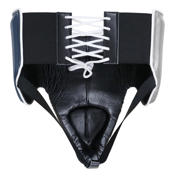 Winning Standard Cut Groin Protector - Dual Tone Silver/Navy Blue