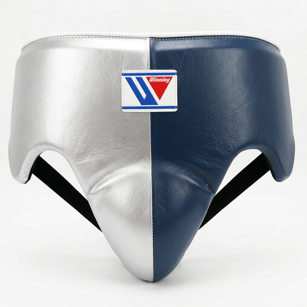 Winning Standard Cut Groin Protector - Dual Tone Silver/Navy Blue